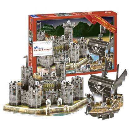 ΠΑΖΛ 3D ΚΑΣΤΡΟ & ΠΕΙΡΑΤΙΚΟ ΚΑΡΑΒΙ 72 ΤΕΜ 31x21cm  στην Κατηγορία Πάζλ 3D 