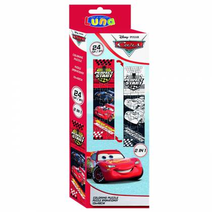 ΠΑΖΛ ΧΡΩΜΑ ΠΥΡΓΟΣ 24T CARS 9x29cm  στην Κατηγορία Πάζλ Παιδικά 