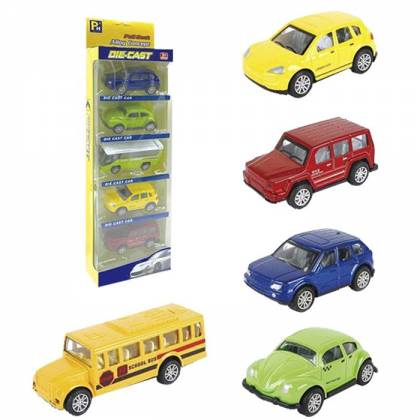 DIE CAST PULL BACK ΣΕΤ 5 ΟΧΗΜΑΤΩΝ 10x34cm  στην Κατηγορία Pull  Back 