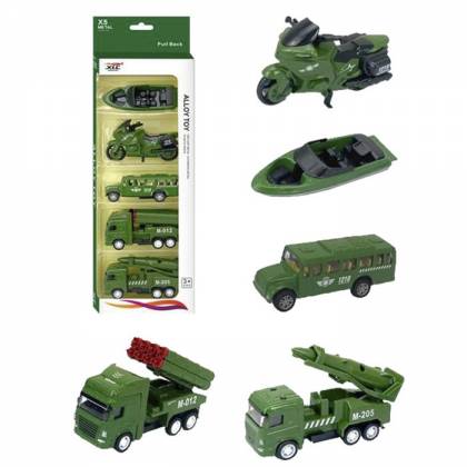 DIE CAST PULL BACK ΣΕΤ 5 ΟΧΗΜΑΤΩΝ ΣΤΡΑΤΙΩΤΙΚΑ 10x34cm  στην Κατηγορία Pull  Back 