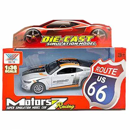 MUSTANG 1:36 PULL BACK ΜΕΤΑΛΛΙΚΟ ROUTE US 66 15x12x6cm  στην Κατηγορία Pull  Back 