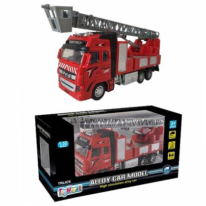 ΜΕΤΑΛΛΙΚΟ ΟΧΗΜΑ ΠΥΡΟΣΒΕΣΤΙΚΗ PULL BACK 27x13x9cm  στην Κατηγορία Pull  Back 
