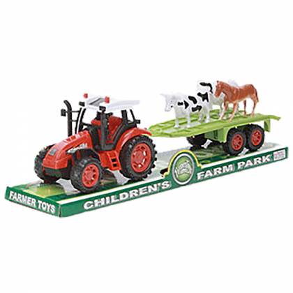ΤΡΑΚΤΕΡ FRICTION & ΡΥΜΟΥΛΚΑ ΜΕ ΖΩΑ 35x11x9cm  στην Κατηγορία Αυτοκούρδιστα (Τριβής-Friction) 