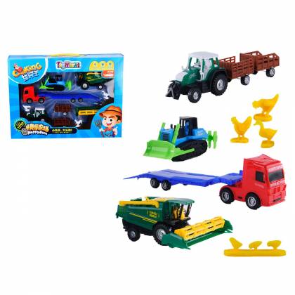 Οχήματα Pull Back Happy Farm σε Κουτί 39x29x6cm  στην Κατηγορία Pull  Back 