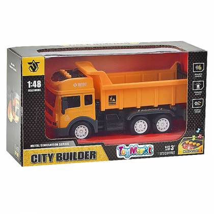 Die Cast Friction Φορτηγό με φως + ήχο 27x15x10cm  στην Κατηγορία Αυτοκούρδιστα (Τριβής-Friction) 
