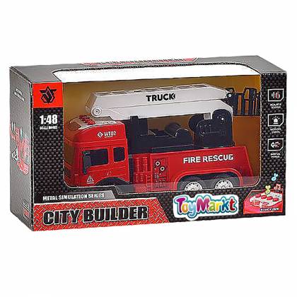 Die Cast Friction Πυροσβεστική με φως + ήχο 27x15x10cm  στην Κατηγορία Αυτοκούρδιστα (Τριβής-Friction) 