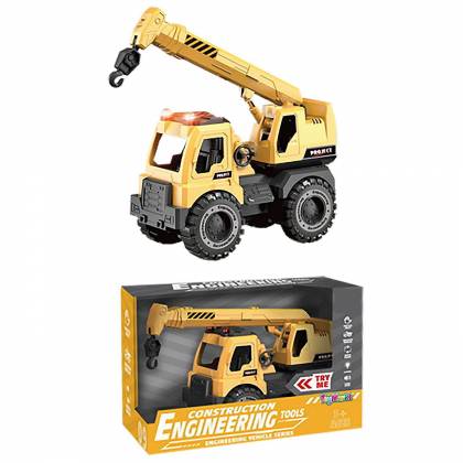 Όχημα Γερανός Friction με φως & ήχο 27x19x11cm  στην Κατηγορία Αυτοκούρδιστα (Τριβής-Friction) 