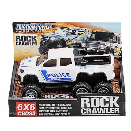 Pick up Police 6x6 Friction 16x11x9cm  στην Κατηγορία Αυτοκούρδιστα (Τριβής-Friction) 