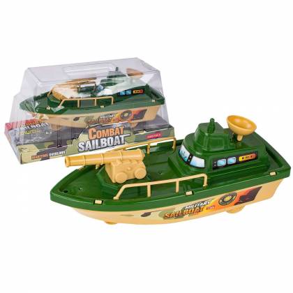 Στρατιωτικό Πλοιάριο Friction 29x13x12cm  στην Κατηγορία Αυτοκούρδιστα (Τριβής-Friction) 