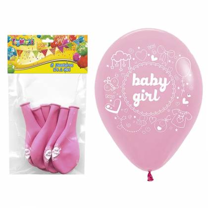 Μπαλλόνια 12" 6τεμ Baby Girl 30cm  στην Κατηγορία Μπαλόνια 