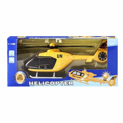 Ελικόπτερο die Cast με φως και ήχο 27x11x5cm  στην Κατηγορία Free  Wheels (Ελέυθερης Κίνησης) 