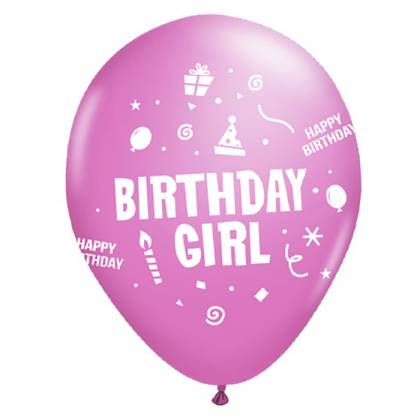 ΣΕΤ 6 ΤΕΜ ΜΠΑΛΛΟΝΙΑ 9" BIRTHDAY GIRL 23cm  στην Κατηγορία Μπαλόνια 