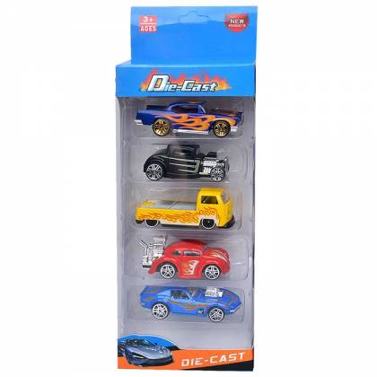 ΣΕΤ 5 ΜΕΤΑΛΛΙΚΑ ΟΧΗΜΑΤΑ FREE WHEELS 10x27x4cm  στην Κατηγορία Free  Wheels (Ελέυθερης Κίνησης) 