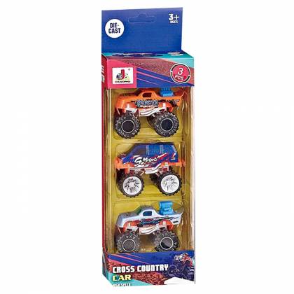 Σετ 3 Μίνι Αγροτικά Μεγάλες Ρόδες die Cast Metal Free Wheels 9x25x6cm  στην Κατηγορία Free  Wheels (Ελέυθερης Κίνησης) 