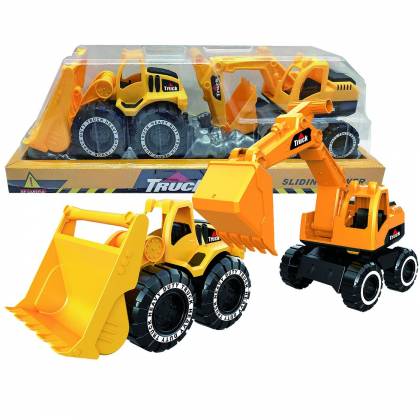 Μπουλντόζα + Εκσκαφέας Free Wheels 41x13x12cm  στην Κατηγορία Free  Wheels (Ελέυθερης Κίνησης) 