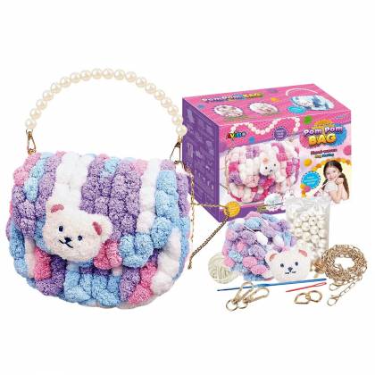 Τσάντα Μάλλινη pom pom 23x18x10cm  στην Κατηγορία Σετάκια Ομορφιάς 
