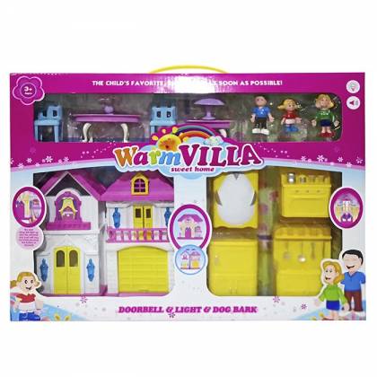 ΣΠΙΤΑΚΙ ΜΕΣΑΙΟ WARM VILLA ΜΕ ΕΠΙΠΛΑ & ΟΙΚΟΓΕΝΕΙΑ 44x33cm  στην Κατηγορία Σπιτάκια 